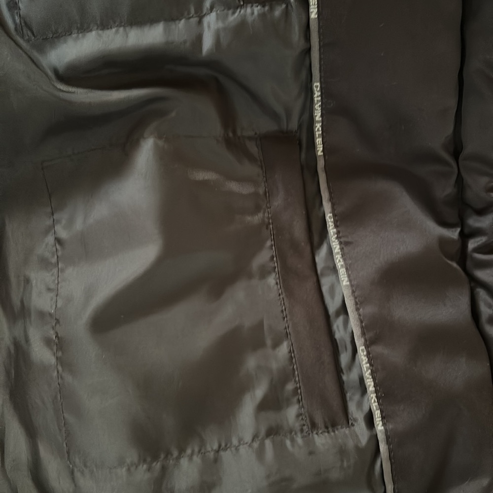 Calvin Klein Brown Long Puffer Down Hooded Coat - Size XS- Excellent Condition - Picture 11 of 16